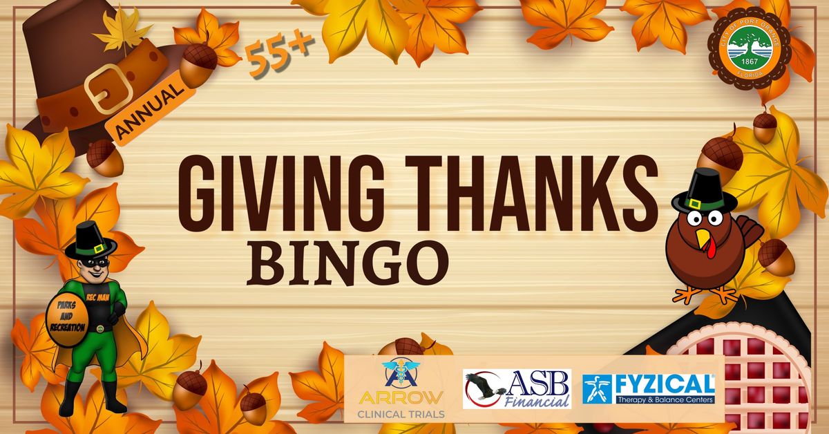 Get Ready for Giving Thanks Bingo: A Community Celebration in Florida